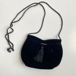 Velour Formal Evening Tassel Shoulder Mini Bag